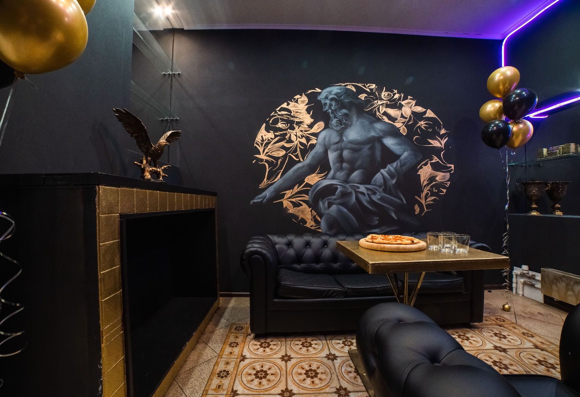 Уютная зона для отдыха в лофте