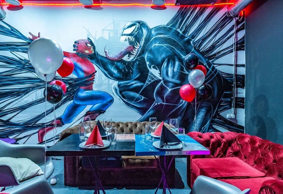 Зона отдыха в лофте Marvel