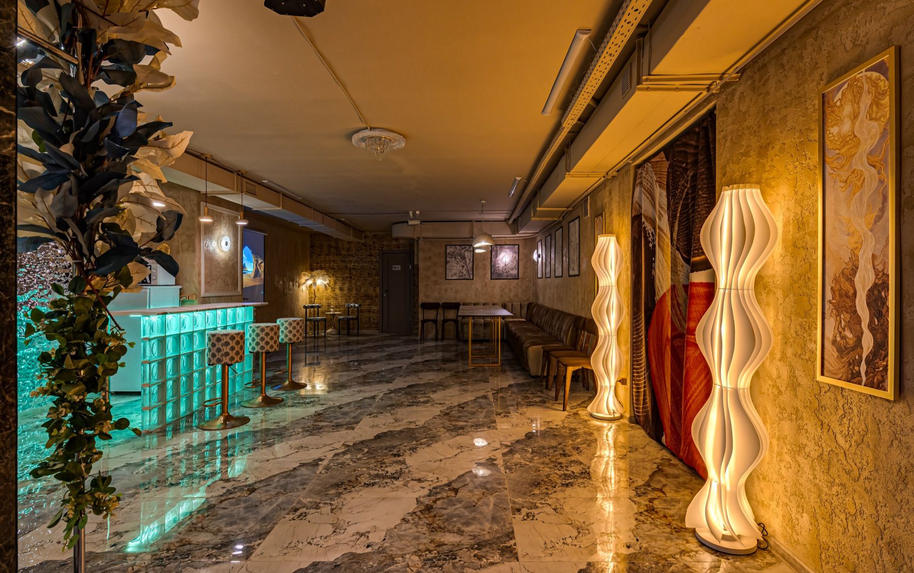 Дизайнерский интерьер банкетного зала Дюна на Семеновской