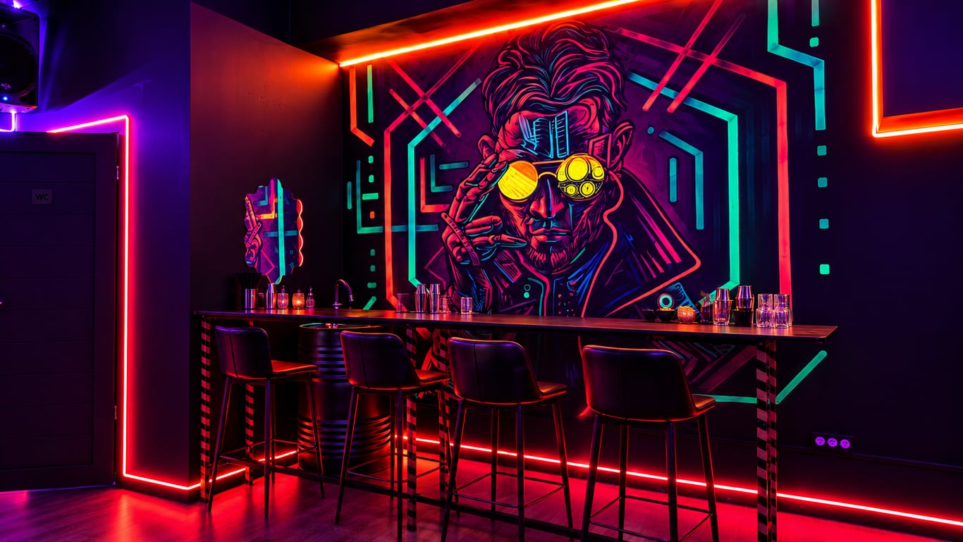 Фото площадки Лофт Cyberpunk с пилоном, караоке и PS 5 на Бауманской: 4
